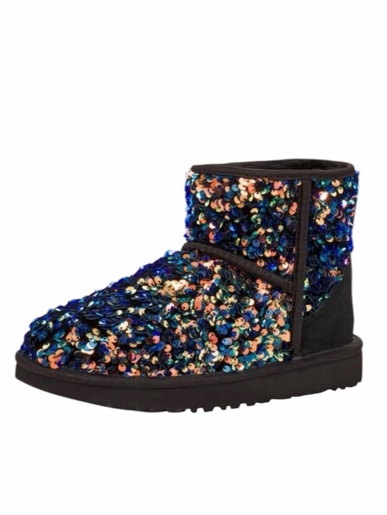 UGG Shoes - UGG Stellar Sequin Black Classic Mini Boots RARE